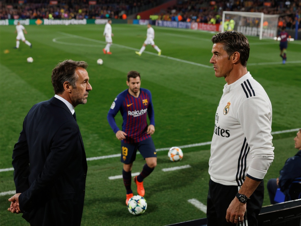 巴萨对阵皇马的西班牙德比即将上演，球迷翘首以待。