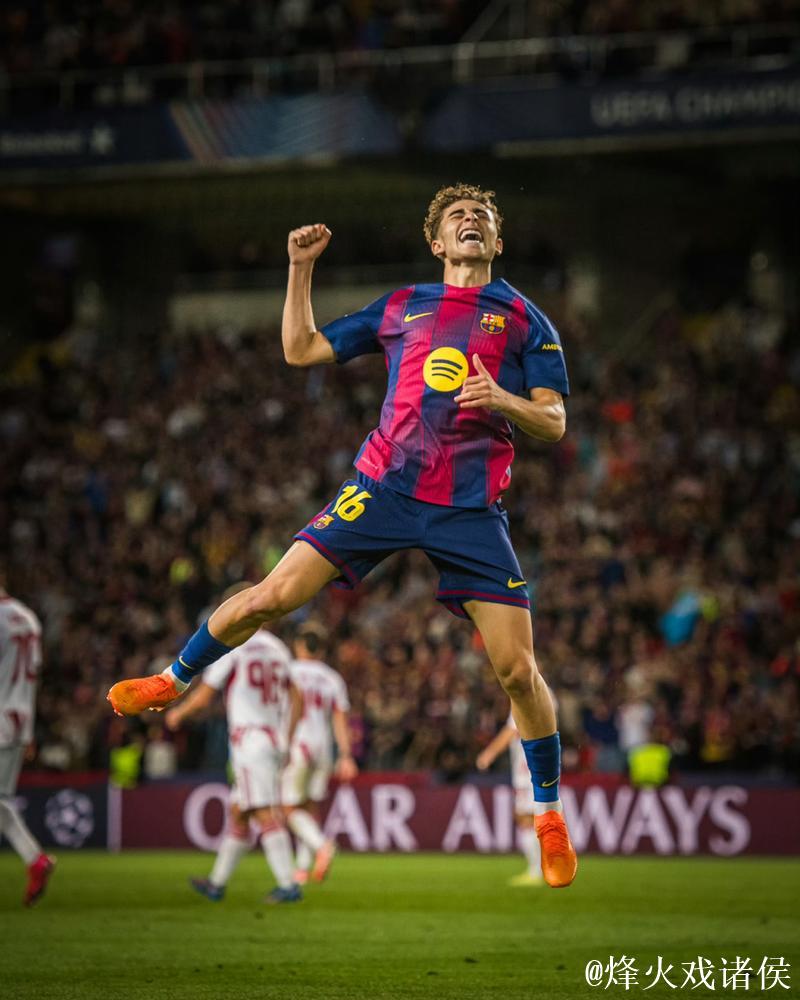 欧冠-费尔明戴帽拉什福德双响 巴萨6-1狂胜奥林匹亚科斯